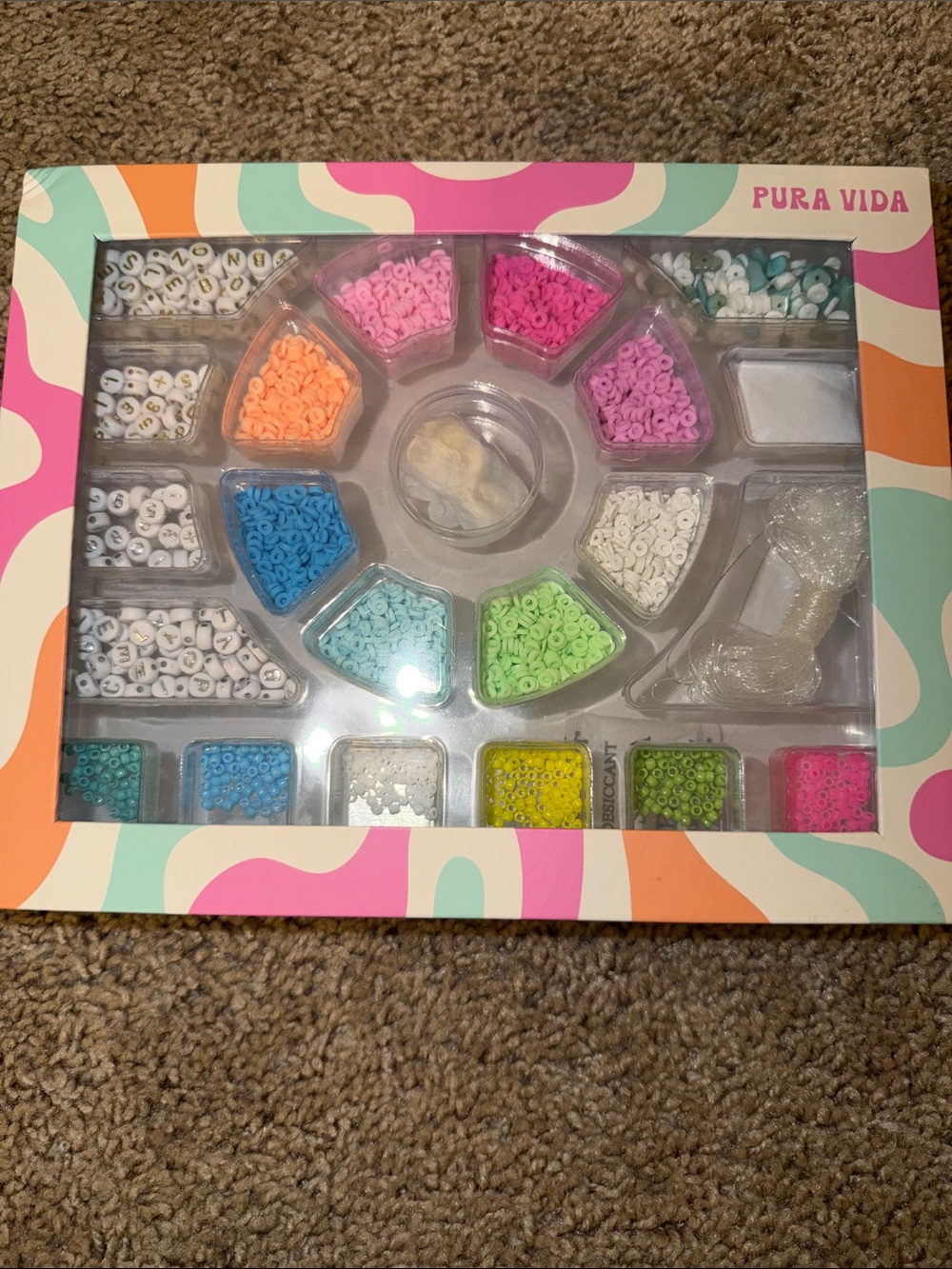 Pura Vida Pastel Bead Set with Alphabet and Assorted Shapes